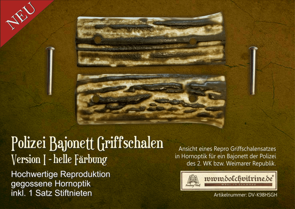 Griffschalen Polizei Bajonett Hornoptik