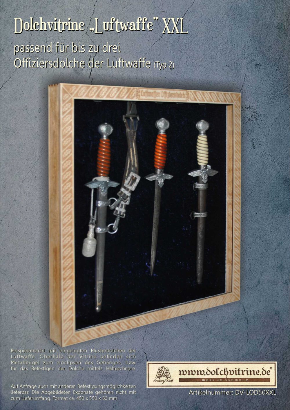Dolchvitrine "Luftwaffe" XXL – Bild 3