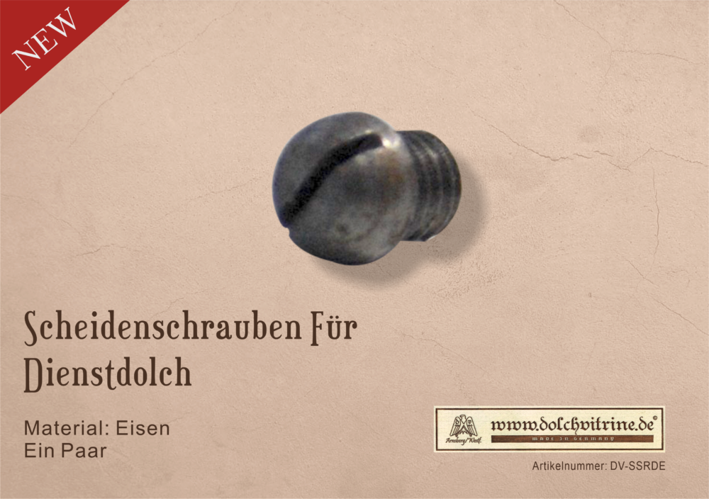 Scheidenschrauben für Dienstdolche
