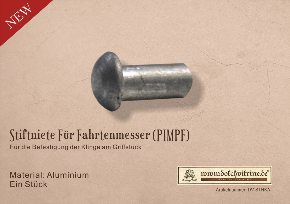 Stiftniete für Fahrtenmesser - Aluminium
